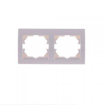 Рамка 2-ая горизонтальная Lezard Deriy белая 702-0200-147