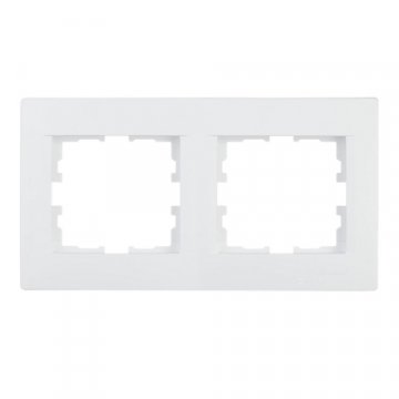 Рамка 2-ая горизонтальная Lezard Karina белая 707-0200-147