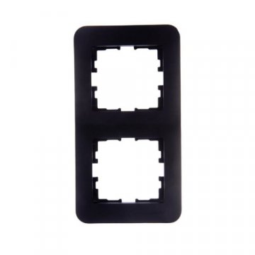 Рамка 2-ая вертикальная Lezard Karina Life черная 708-4200-152