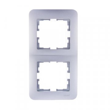 Рамка 2-ая вертикальная Lezard Karina Life серебро 708-4300-152