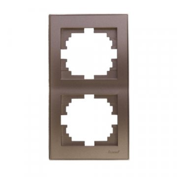 Рамка 2-ая вертикальная Lezard Rain бронза 703-3131-152