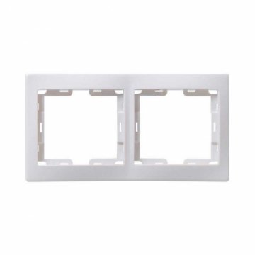 Рамка 2-постовая IEK Kvarta белая EMK20-K01-DM