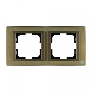 Рамка 2-постовая Mono Electric Chrome бронза 106-430000-161