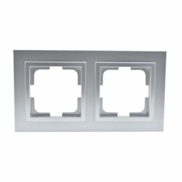 Рамка 2-постовая Mono Electric Despina серебро 102-210000-161