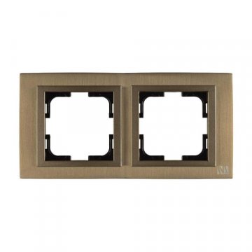 Рамка 2-постовая Mono Electric Style Aluminium бронза 107-810000-161