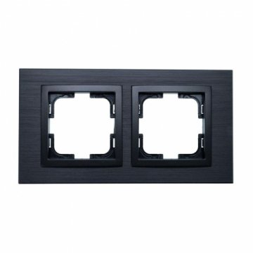 Рамка 2-постовая Mono Electric Style Aluminium дымчатый графит 107-820000-161