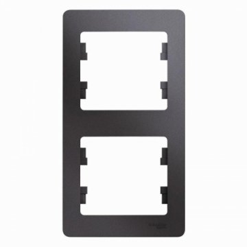 Рамка 2-постовая Schneider Electric Glossa графит GSL001306