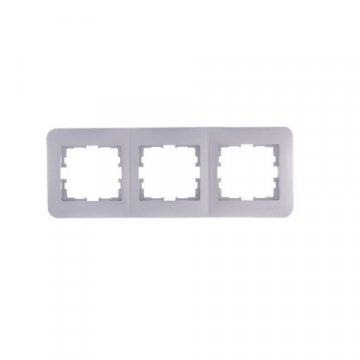 Рамка 3-ая горизонтальная Lezard Karina Life серебро 708-4300-148