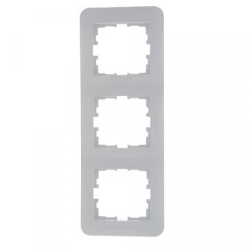 Рамка 3-ая вертикальная Lezard Karina Life белая 708-0200-153