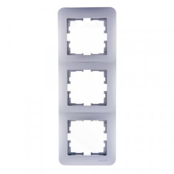 Рамка 3-ая вертикальная Lezard Karina Life белый жемчуг 708-3000-153