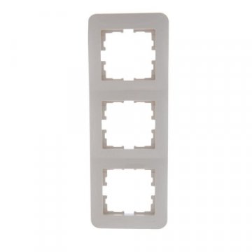 Рамка 3-ая вертикальная Lezard Karina Life кремовая 708-0300-153