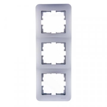 Рамка 3-ая вертикальная Lezard Karina Life серебро 708-4300-153