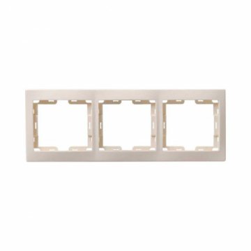 Рамка 3-постовая IEK Kvarta кремовая EMK30-K33-DM
