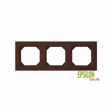 Рамка 3-постовая Liregus Epsilon коричневый 28-153