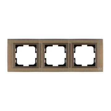 Рамка 3-постовая Mono Electric Style Aluminium бронза 107-810000-162