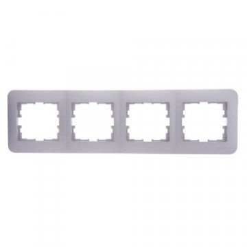 Рамка 4-ая горизонтальная Lezard Karina Life серебро 708-4300-149