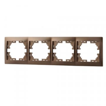 Рамка 4-ая горизонтальная Lezard Mira коричневая 701-3100-149