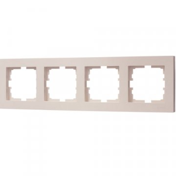 Рамка 4-ая горизонтальная Lezard Vesna кремовая 742-0300-149