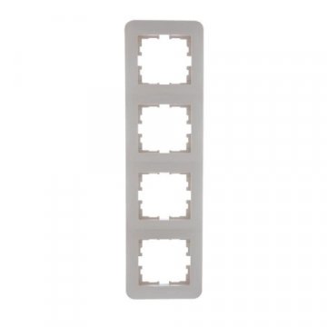 Рамка 4-ая вертикальная Lezard Karina Life кремовая 708-0300-154