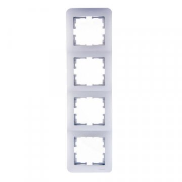 Рамка 4-ая вертикальная Lezard Karina Life серебро 708-4300-154