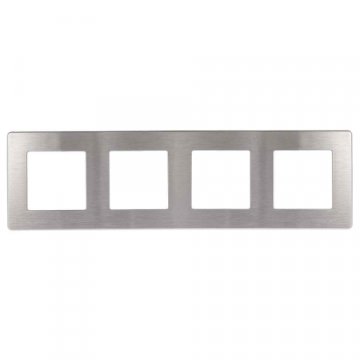 Рамка 4-постовая ЭРА 12 сатин алюминий 12-5104-03 Б0052531
