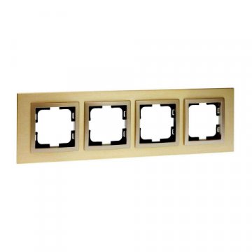 Рамка 4-постовая Mono Electric Style Aluminium титан-шампань 107-830000-163