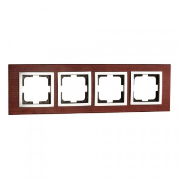 Рамка 4-постовая Mono Electric Style черешня 107-500000-163