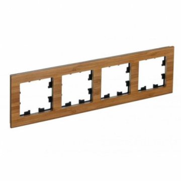 Рамка 4-постовая Schneider Electric AtlasDesign Nature бамбук ATN353204