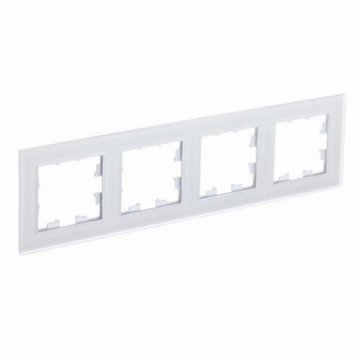 Рамка 4-постовая Schneider Electric AtlasDesign Nature белая ATN330104