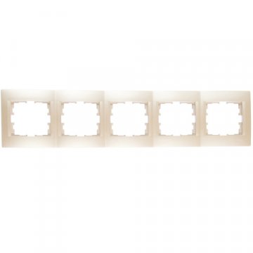Рамка 5-ая горизонтальная Lezard Karina белый жемчуг 707-3000-150