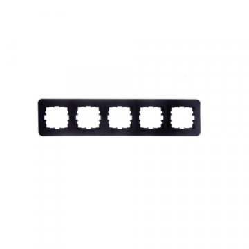 Рамка 5-ая горизонтальная Lezard Karina Life черная 708-4200-150