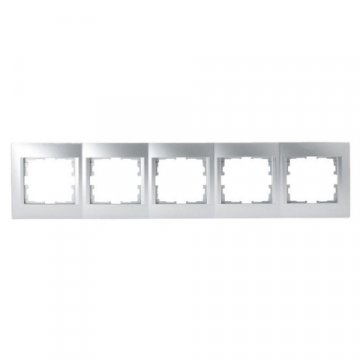 Рамка 5-ая горизонтальная Lezard Karina серебро 707-4300-150