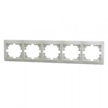 Рамка 5-ая горизонтальная Lezard Mira кремовая 701-0300-150