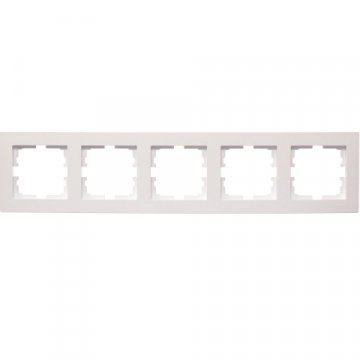 Рамка 5-ая горизонтальная Lezard Vesna белый жемчуг 742-3000-150