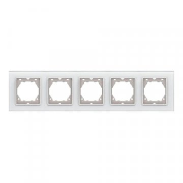 Рамка 5-постовая Vesta-Electric ExclusiveWhite белый FRM050503BEL
