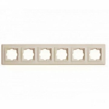 Рамка 6-постовая Mono Electric Despina крем 102-170000-166