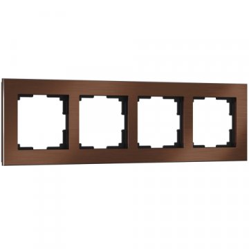 Рамка на 4 поста Werkel Aluminium коричневый алюминий W0041714 4690389158209