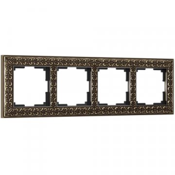 Рамка на 4 поста Werkel бронза W0041512 4690389158759