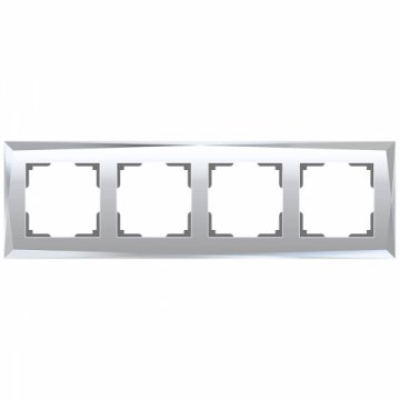 Рамка на 4 поста Werkel Diamant зеркальный W0041220 4690389158858