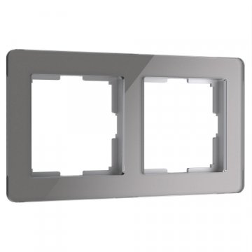 Рамка Werkel Acrylic на 2 поста графит W0022704 4690389184864