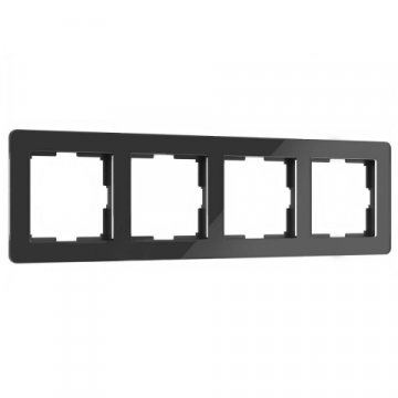 Рамка Werkel Acrylic на 4 поста черный W0042708 4690389190544