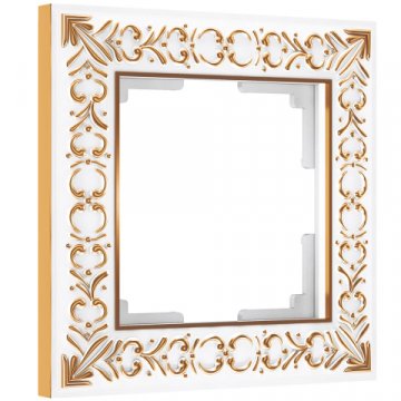 Рамка Werkel Antik на 1 пост белое золото W0011523 4690389158223