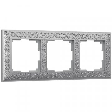 Рамка Werkel Antik на 3 поста матовый хром WL07-Frame-03 4690389145681