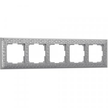 Рамка Werkel Antik на 5 постов матовый хром WL07-Frame-05 4690389145704