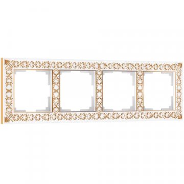 Рамка Werkel на 4 поста (белое золото) a050935 4690389158278