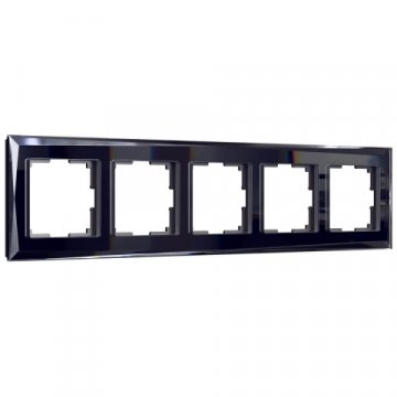 Рамка Werkel на 5 постов Diamant черный W0051208 4690389158872