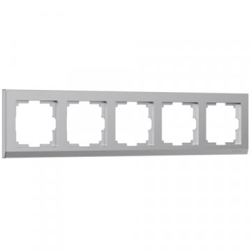 Рамка Werkel Stark на 5 постов серебряный W0051806 4690389161940