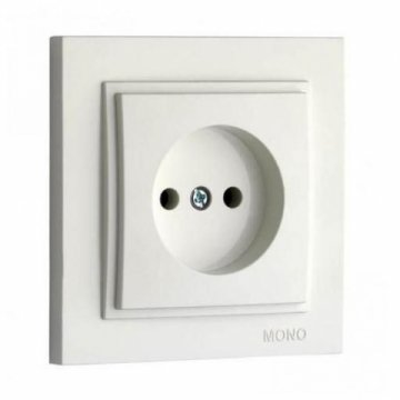 Розетка 2К Mono Electric Despina 16A 250V винтовое подключение белый 102-190022-116