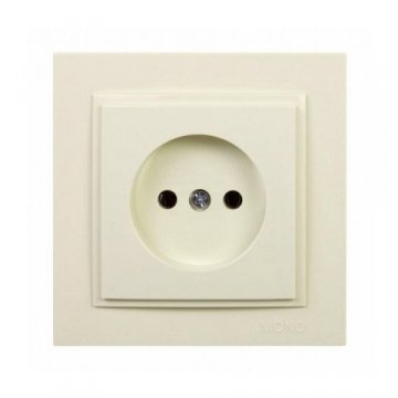 Розетка 2К Mono Electric Despina 16A 250V винтовое подключение крем 102-170022-116