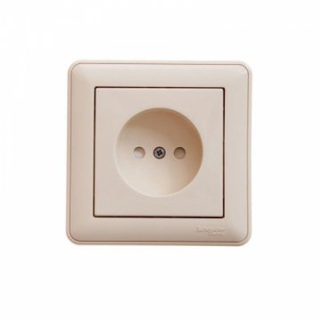 Розетка 2К Schneider Electric W59 16A 250V со шторками слоновая кость RS16-151-28